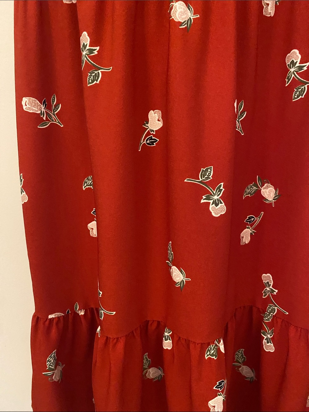 LOFT Red Floral Halter Dress - Picture 3 of 7